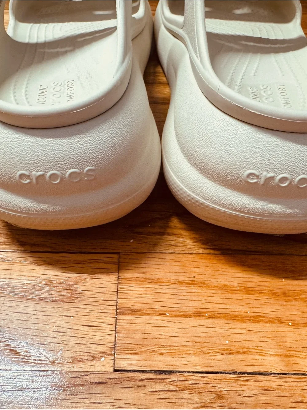 CROCS Women's Cream Platform Slide Sandals